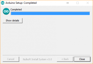 Arduino IDE Install Complete