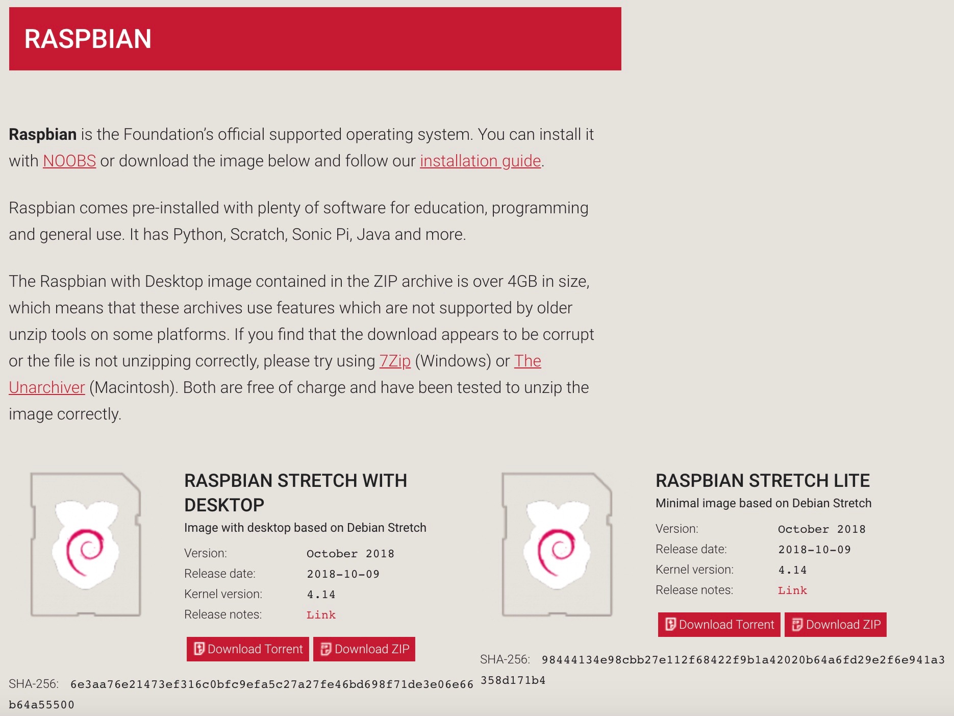 Muat Turun Raspbian Stretch